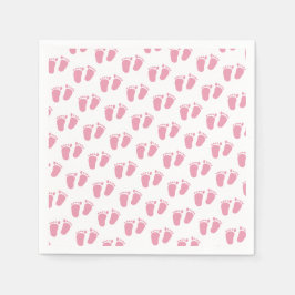 Pink Baby Feet Babydusche Serviette