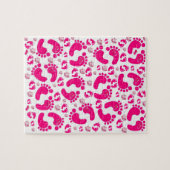 Pink Baby Feet Elephants Jigsaw Puzzle Daisy (Horizontal)