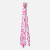Pink Baby Foot Prints Neck Tie Krawatte (Vorderseite)