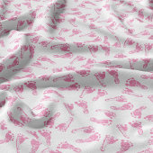 Pink Baby Footprint Muster Stoff