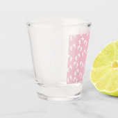 Pink Baby Footprints auf Shot Glass Schnapsglas (Links)
