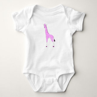 Pink Baby Giraffe Bodysuit for Baby Strampler