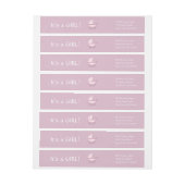 Pink Baby Girl Buggy Rücksendeadresse (Bogen)