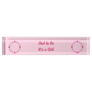 Pink Baby Girl Butterfets und Blume nach Maß Namensplakette