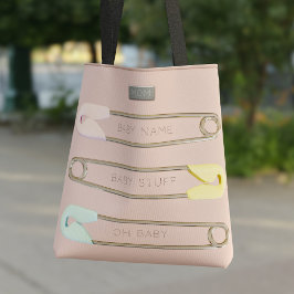 Pink Baby Girl Diaper Buttone Personalisiert Totbe Tasche