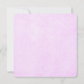 Pink Baby Girl Dusche Einladung (Rückseite)