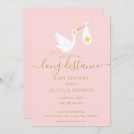 Pink Baby Girl Dusche in großer Entfernung per Pos Einladung