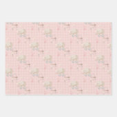 Pink Baby Girl Elephant Geschenkpapier Set (Vorderseite 3)