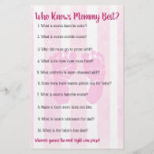 Pink Baby Girl Footprints Themed Baby Duschspiele Flyer (Hinten)