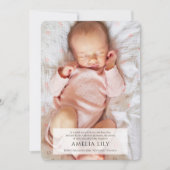 Pink Baby Girl Geburtskarte (Vorderseite)