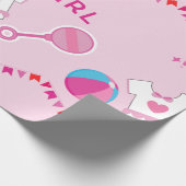 Pink Baby Girl Geschenkpapier (Ecke)