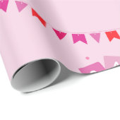 Pink Baby Girl Geschenkpapier (Rolleneckpunkt)