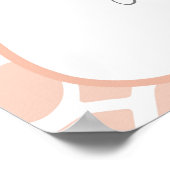 Pink Baby Girl Giraffe Babydusche Poster (Ecke)