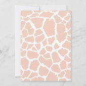 Pink Baby Girl Giraffe Kinderdusche Einladung (Rückseite)