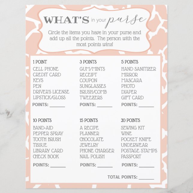 Pink Baby Girl Giraffe Was in Ihrer Tasche (Vorderseite)