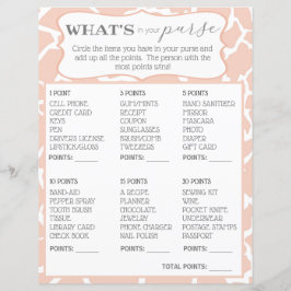 Pink Baby Girl Giraffe Was in Ihrer Tasche