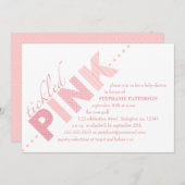 Pink Baby Girl Modern Baby Dusche Einladung (Vorne/Hinten)