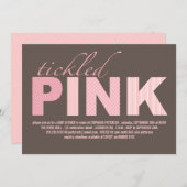 Pink Baby Girl Modern Baby Dusche Einladung (Vorne/Hinten)