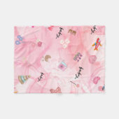 Pink Baby Girl | Niedliche Babydusche Fleecedecke (Vorderseite (Horizontal))