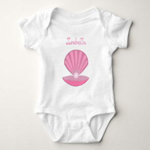 Pink Baby Girl Oyster Muschel and Pearl Individuel Strampler