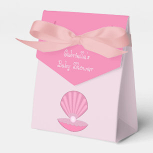 Pink Baby Girl Oyster Muschel und Pearl Baby Dusch Geschenkschachtel