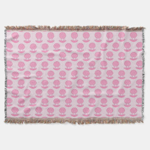 Pink Baby Girl Oyster Muschel und Pearl Gemustert Decke