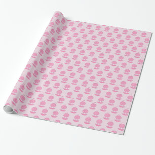 Pink Baby Girl Oyster Muschel und Pearl Gemustert Geschenkpapier