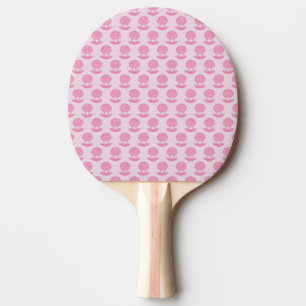 Pink Baby Girl Oyster Muschel und Pearl Gemustert Tischtennis Schläger