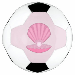 Pink Baby Girl Oyster Muschel und Perle Fußball