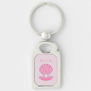 Pink Baby Girl Oyster Muschel und Perle Mama zu se Schlüsselanhänger