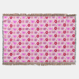 Pink Baby Girl Schmetterlinge und Blume Gemustert Decke