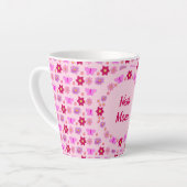 Pink Baby Girl Schmetterlinge und Blume Maßgeschne Milchtasse (Linke Ecke)