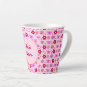 Pink Baby Girl Schmetterlinge und Blume Maßgeschne Milchtasse (Rechte Ecke)