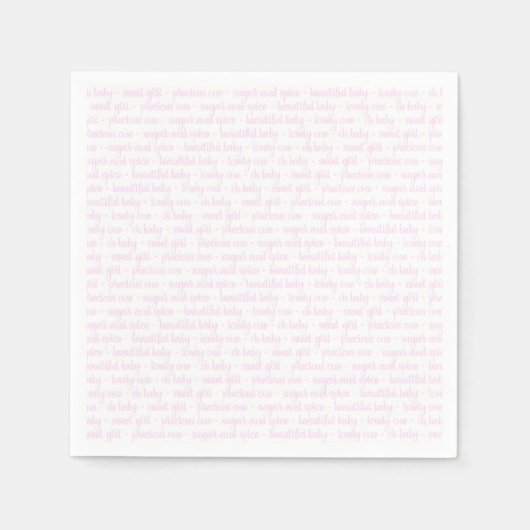 Pink Baby Girl Serviette (Vorderseite)