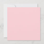 Pink Baby Girl Taufe Einladung (Rückseite)