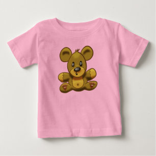 Pink Baby Girl's Teddy Bear T-shirt