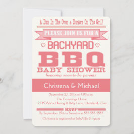 Pink Baby GRILLEN Babydusche Einladung