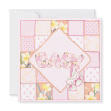 Pink Baby Hinterns Patchwork Baby Girl Dusche