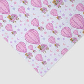 Pink Baby Hot Air Balloons Seidenpapier (Ausschnitt)