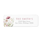 Pink Baby In Bloom Floral Shower Return Address (Vorne)