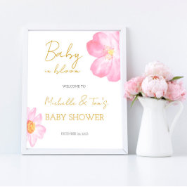 Pink Baby in Bloom WELCOME Poster