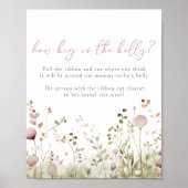 Pink Baby in Bloom Wildblume Bauch Ratings Game Poster (Vorne)