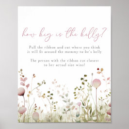 Pink Baby in Bloom Wildblume Bauch Ratings Game Poster