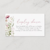 Pink Baby in Bloom Wildblume Display Dusche Begleitkarte (Vorderseite)