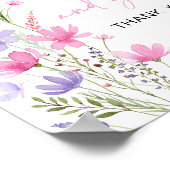 Pink Baby in Bloom Wildblume Karten und Geschenke Poster (Ecke)