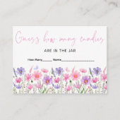 Pink Baby in Bloom Wildblume schätzt wie viele Spi Begleitkarte (Vorderseite)