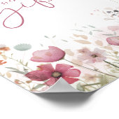 Pink Baby In Bloom Wildflower Cards and Gifts Sign Poster (Ecke)
