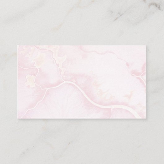 Pink Baby in blutfloralen Windeln Umhüllung Begleitkarte (Rückseite)