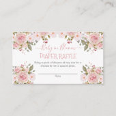 Pink Baby in blutfloralen Windeln Umhüllung Begleitkarte (Vorderseite)