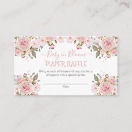 Pink Baby in blutfloralen Windeln Umhüllung Begleitkarte